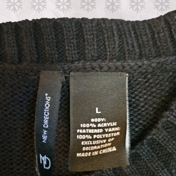 New Directions 'Fa La La' Santa & Rudolph Christmas Sweater - Picture 4 of 4